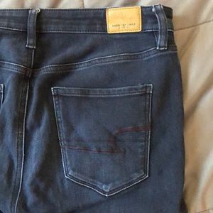 AEO Super Hi-Rise Jegging - Dk Blue - Size 8 Long